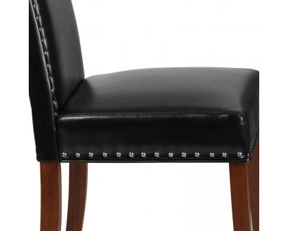 BLNK - HERCULES Hampton Hill Series LeatherSoft Parsons Chair with Silver Accent Nail Trim