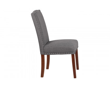 BLNK™ HERCULES Hampton Hill Series Parsons Chair with Silver Accent Nail Trim - Gray