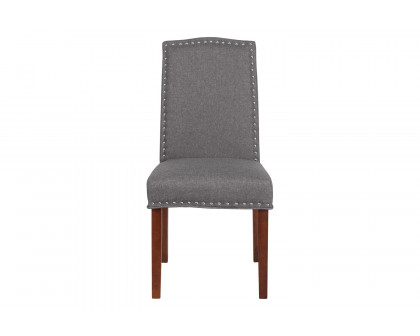 BLNK™ HERCULES Hampton Hill Series Parsons Chair with Silver Accent Nail Trim - Gray