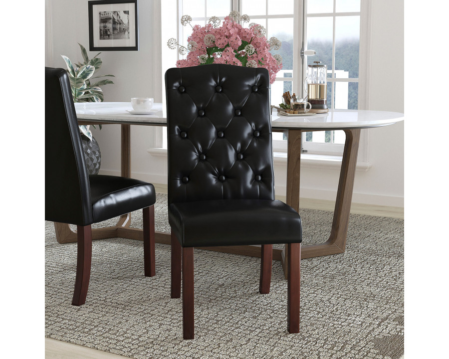 BLNK - HERCULES Grove Park Series LeatherSoft Tufted Parsons Chair