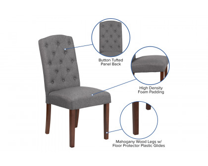 BLNK™ HERCULES Grove Tufted Parsons Chair - Gray