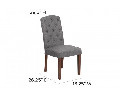 BLNK™ HERCULES Grove Tufted Parsons Chair - Gray