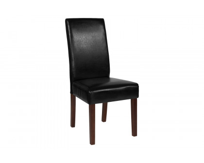 BLNK Greenwich Series LeatherSoft Upholstered Panel Back Mid-Century Parsons Dining Chair