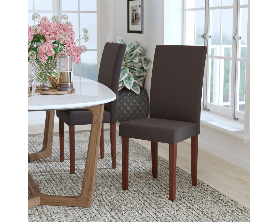 BLNK Greenwich Series Fabric Upholstered Panel Back Mid-Century Parsons Dining Chair