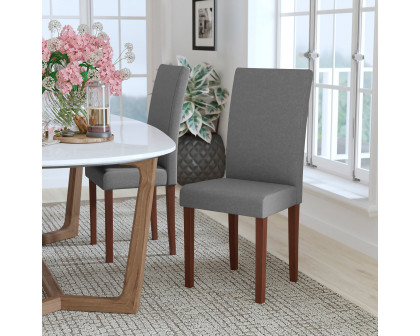 BLNK Greenwich Series Fabric Upholstered Panel Back Mid-Century Parsons Dining Chair