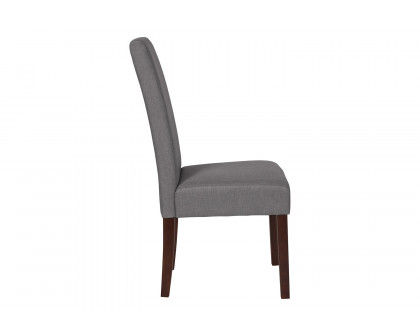 BLNK Greenwich Series Fabric Upholstered Panel Back Mid-Century Parsons Dining Chair - Light Gray