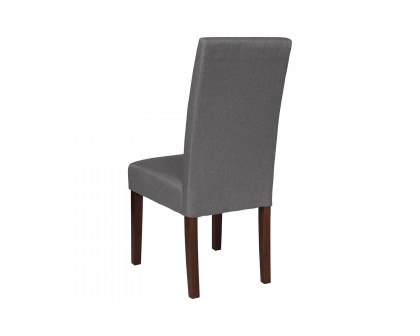 BLNK Greenwich Series Fabric Upholstered Panel Back Mid-Century Parsons Dining Chair - Light Gray