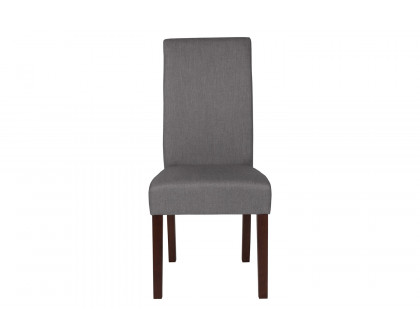 BLNK Greenwich Series Fabric Upholstered Panel Back Mid-Century Parsons Dining Chair - Light Gray