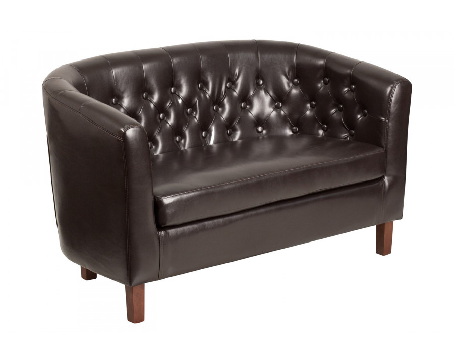 BLNK HERCULES Colindale Series LeatherSoft Loveseat - Brown