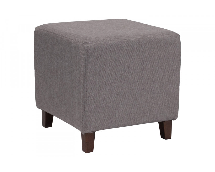 BLNK Ascalon Fabric Upholstered Ottoman Pouf - Light Gray