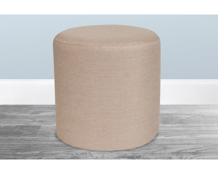 BLNK Barrington Round Fabric Upholstered Round Ottoman Pouf