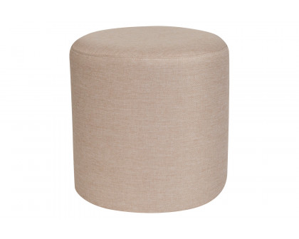 BLNK™ Barrington Round Fabric Upholstered Round Ottoman Pouf - Beige