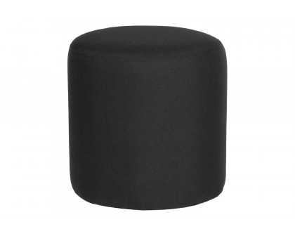 BLNK™ Barrington Round Fabric Upholstered Round Ottoman Pouf - Black