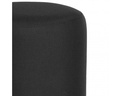 BLNK™ Barrington Round Fabric Upholstered Round Ottoman Pouf - Black