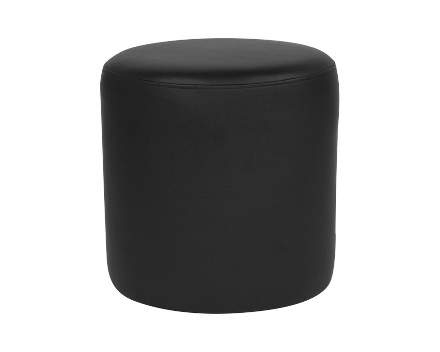 BLNK - Barrington Round LeatherSoft Upholstered Round Ottoman Pouf