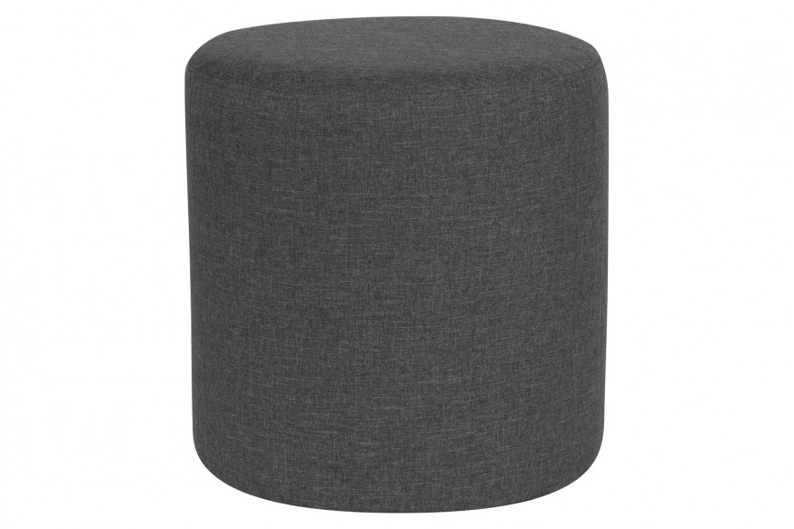 BLNK™ Barrington Round Fabric Upholstered Round Ottoman Pouf - Dark Gray