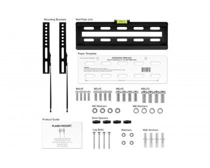 BLNK FLASH MOUNT Fixed TV Wall Mount with Built-In Level - fits TV's 17"- 42"