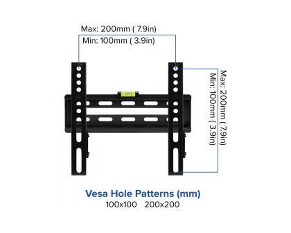 BLNK FLASH MOUNT Fixed TV Wall Mount with Built-In Level - fits TV's 17"- 42"