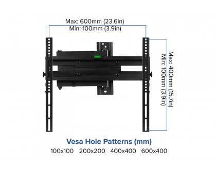 BLNK FLASH MOUNT Full Motion TV Wall Mount with Built-In Level - fits TV's 32" - 55"