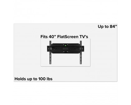 BLNK FLASH MOUNT Full Motion TV Wall Mount with Built-In Level - fits TV's 40" - 84"