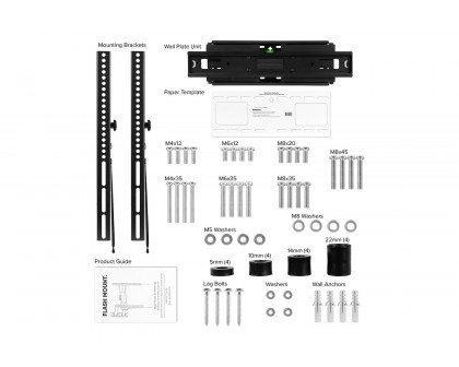 BLNK FLASH MOUNT Full Motion TV Wall Mount with Built-In Level - fits TV's 40" - 84"