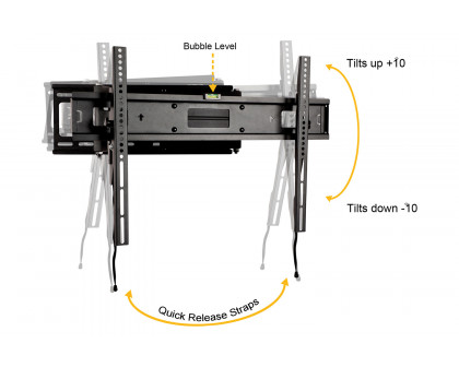 BLNK FLASH MOUNT Full Motion TV Wall Mount with Built-In Level - fits TV's 40" - 84"