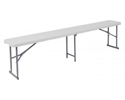 BLNK - Talbott Bi-Fold Granite White Plastic Bench with Carrying Handle