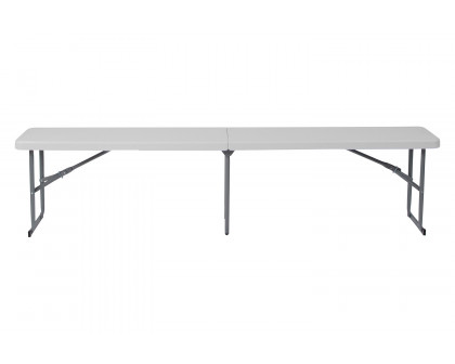 BLNK - Talbott Bi-Fold Granite White Plastic Bench with Carrying Handle