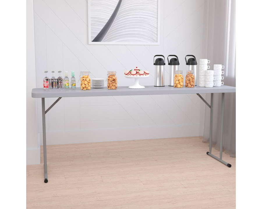 BLNK - Gray Plastic Folding Training Table