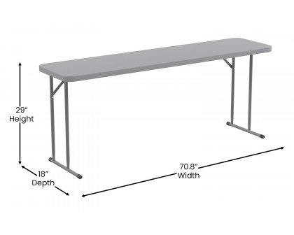 BLNK - Gray Plastic Folding Training Table