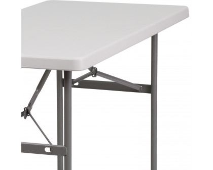 BLNK Granite White Plastic Folding Table - 4'L