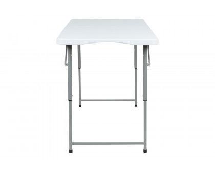 BLNK - Granite White Plastic 3 Height Adjustable Bi-Fold Folding Table