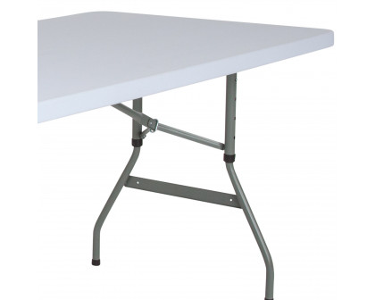 BLNK Granite White Plastic Height Adjustable Folding Table - 4.93'L