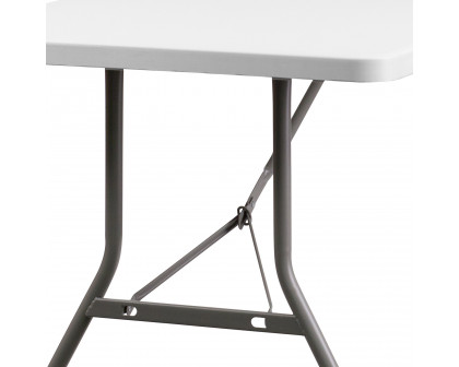 BLNK Granite White Plastic Folding Table - 8'L