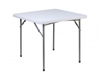 BLNK - Square Granite White Plastic Folding Table