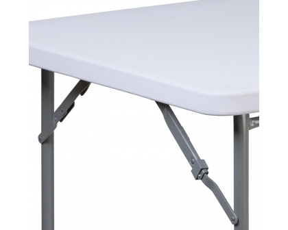 BLNK - Square Granite White Plastic Folding Table