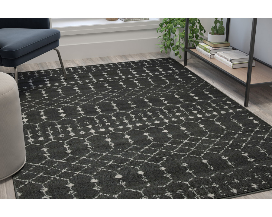 BLNK Beth Geometric Polyester Bohemian Low Pile Rug