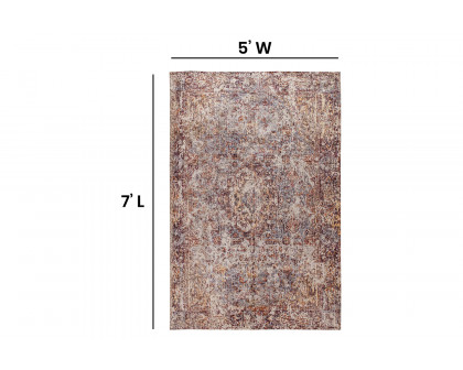 BLNK Katherine Artisan Old English Style Traditional Rug - Red, 5'W x 7'L