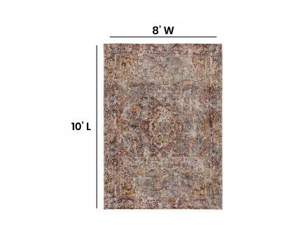 BLNK Katherine Artisan Old English Style Traditional Rug - Red, 8'W x 10'L