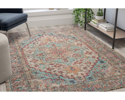 BLNK - Katherine Distressed Vintage Medallion Polyester Area Rug