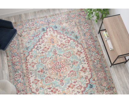 BLNK - Katherine Distressed Vintage Medallion Polyester Area Rug