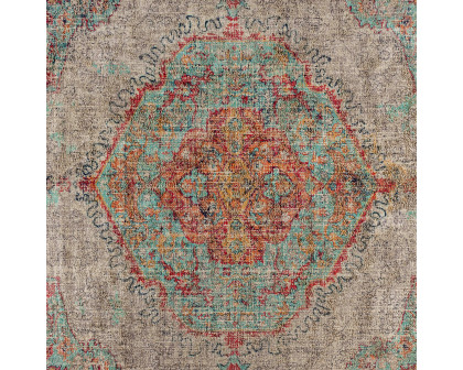 BLNK Katherine Distressed Medallion Polyester Area Rug - Gray, 8'W x 10'L