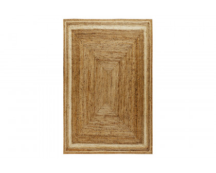 BLNK - Prima Natural Fiber Jute Area Rug in Braided Indoor Jute Rug in Natural Area Rugs