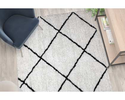 BLNK Roxy Shag Style Diamond Trellis Area Rug