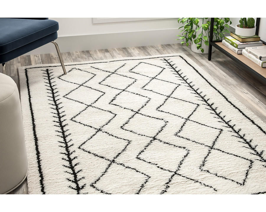 BLNK Roxy Geometric Style Diamond Trellis Area Rug