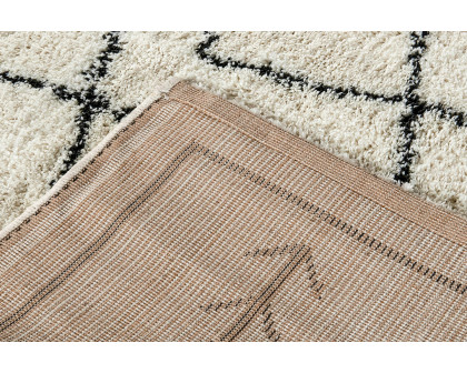 BLNK Roxy Geometric Style Diamond Trellis Area Rug - Ivory, 5'W x 7'L