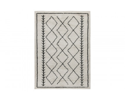 BLNK Roxy Geometric Style Diamond Trellis Area Rug - Ivory, 8'W x 10'L