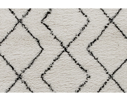 BLNK Roxy Geometric Style Diamond Trellis Area Rug - Ivory, 8'W x 10'L