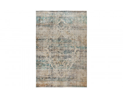 BLNK Dana Artisan Old English Style Traditional Rug - Blue, 5'W x 7'L