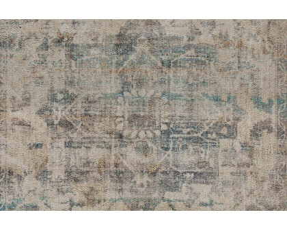 BLNK Dana Artisan Old English Style Traditional Rug - Blue, 5'W x 7'L